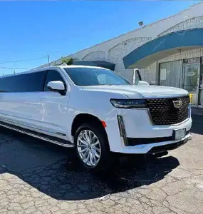 white escalade limo